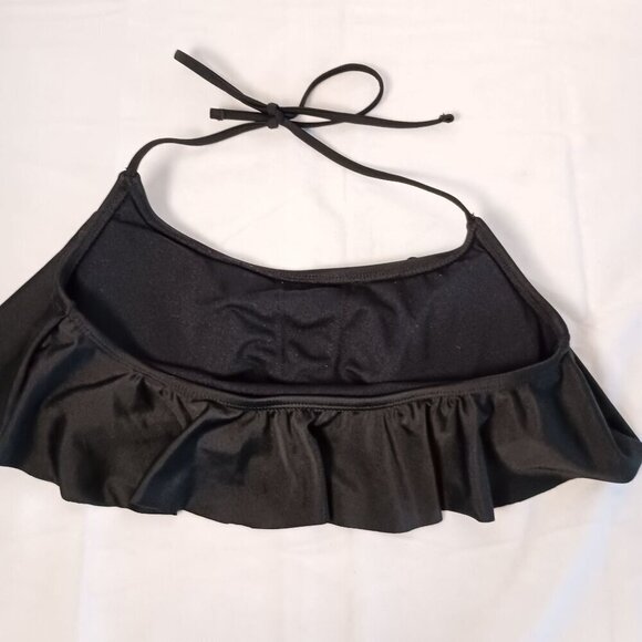 George ruffle halter top bikini top molded cups women size M - Picture 5 of 7
